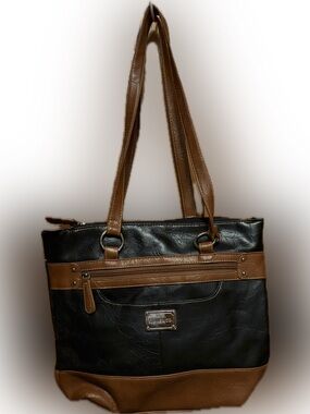 Stone & Co. Black and Brown Shoulder Tote Bag